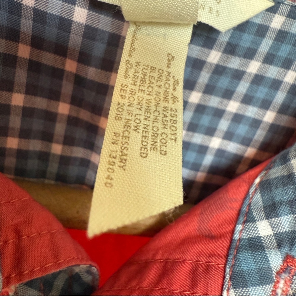 Matilda Jane x Joanna Gaines Boys Size 8 Red Horse Button-Up Shirt Short Sleeve - Picture 10 of 10